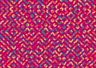 Soyut Geometrik Desen üretken hesaplama sanatı çizimi