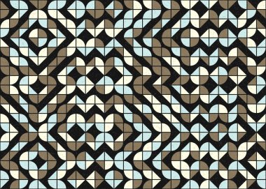 Soyut Geometrik Desen üretken hesaplama sanatı çizimi