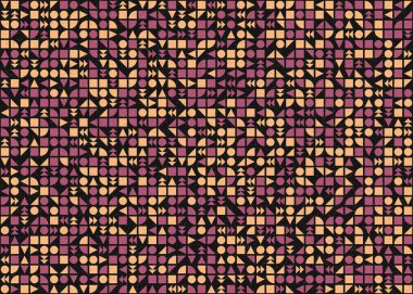 Soyut Geometrik Desen üretken hesaplama sanatı çizimi 