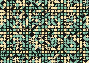 Soyut geometrik desen, üretken hesaplama sanatı 