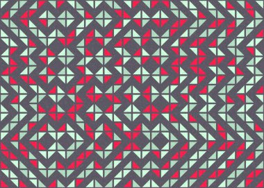 Soyut Geometrik Desen üretken hesaplama sanatı çizimi