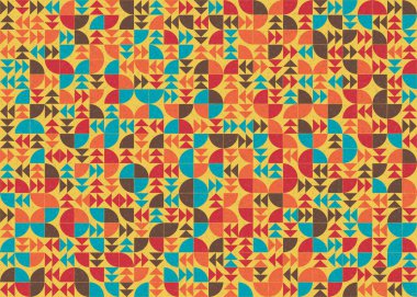 Soyut Geometrik Desen üretken hesaplama sanatı çizimi