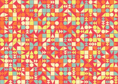 Soyut Geometrik Desen üretken hesaplama sanatı çizimi 