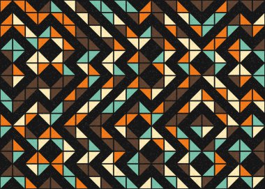 Soyut Geometrik Desen üretken hesaplama sanatı çizimi 