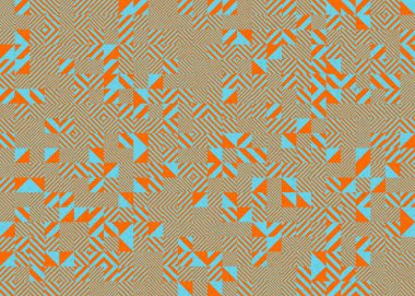 Soyut geometrik desen, üretken hesaplama sanatı 