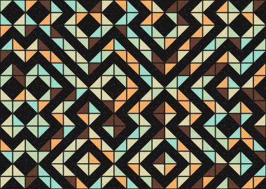 Soyut geometrik desen, üretken hesaplama sanatı 