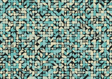 Soyut Geometrik Desen üretken hesaplama sanatı çizimi