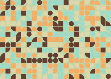 Soyut geometrik desen, üretken hesaplama sanatı 