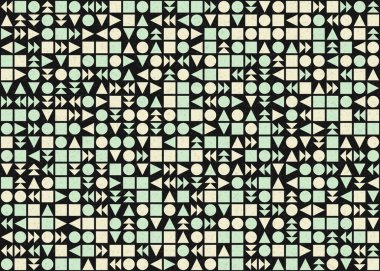 Soyut geometrik desen, üretken hesaplama sanatı 