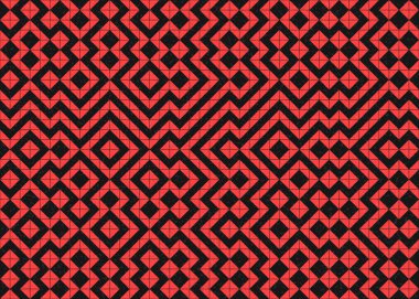 Soyut Geometrik Desen üretken hesaplama sanatı çizimi 