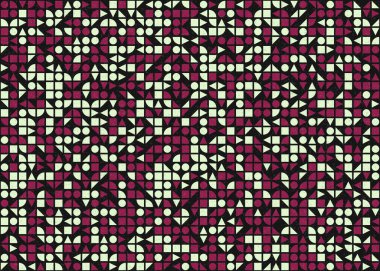 Soyut geometrik desen, üretken hesaplama sanatı 