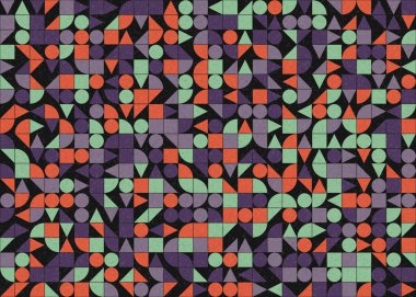 Soyut Geometrik Desen üretken hesaplama sanatı çizimi