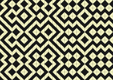 Soyut Geometrik Desen üretken hesaplama sanatı çizimi 