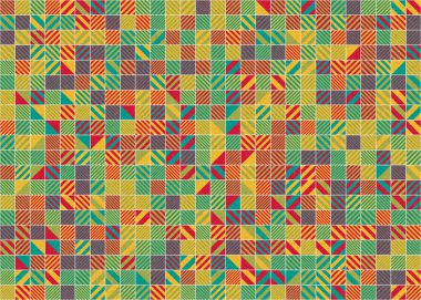 Soyut geometrik desen, üretken hesaplama sanatı 