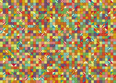 Soyut Geometrik Desen üretken hesaplama sanatı çizimi