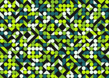 Soyut geometrik desen, üretken hesaplama çizimi