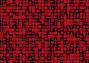 Soyut Geometrik Desen üretken hesaplama sanatı çizimi