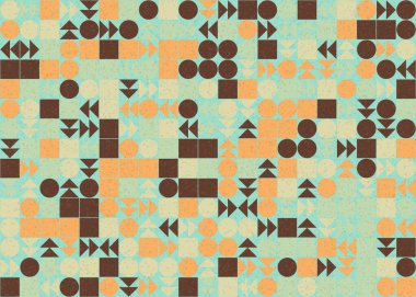 Soyut geometrik desen, üretken hesaplama sanatı 