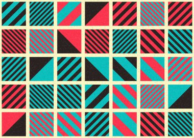 Soyut Geometrik Desen üretken hesaplama sanatı çizimi