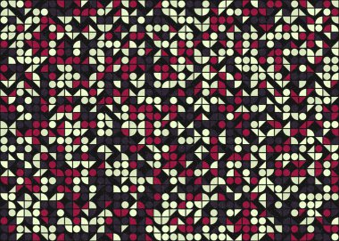 Soyut geometrik desen, üretken hesaplama sanatı 