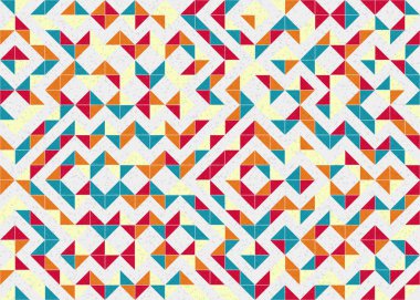 Soyut Geometrik Desen üretken hesaplama sanatı çizimi