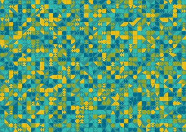 Soyut geometrik desen, üretken hesaplama sanatı 