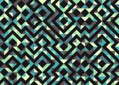 Soyut geometrik desen, üretken hesaplama çizimi