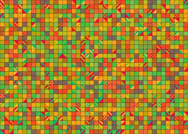 Soyut geometrik desen, üretken hesaplama sanatı 