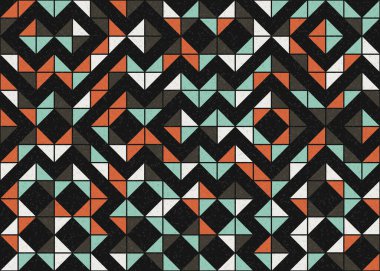 Soyut Geometrik Desen üretken hesaplama sanatı çizimi 