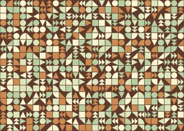 Soyut Geometrik Desen üretken hesaplama sanatı çizimi