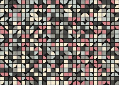 Soyut Geometrik Desen üretken hesaplama sanatı çizimi 