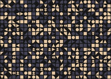 Soyut Geometrik Desen üretken hesaplama sanatı çizimi 