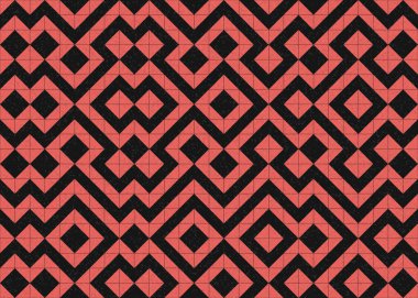 Soyut geometrik desen, üretken hesaplama çizimi