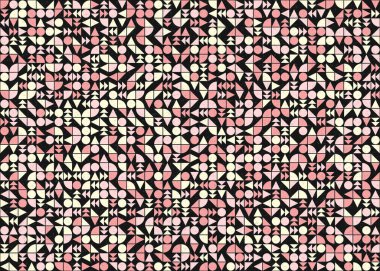 Soyut Geometrik Desen üretken hesaplama sanatı çizimi 