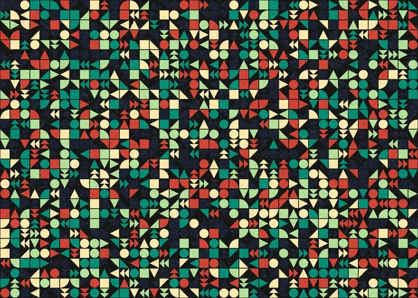 Abstract Geometrisch Patroon Generatieve Computationele Illustratie — Stockvector