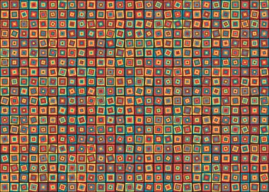 Soyut Geometrik Desen üretken hesaplama sanatı çizimi  