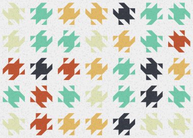 Soyut Geometrik Desen üretken hesaplama sanatı çizimi  