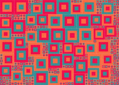 Soyut Geometrik Desen Üretken hesaplama sanatı, vektör illüstrasyonu