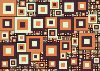 Soyut Geometrik Desen, üretken hesaplama sanatı çizimi  