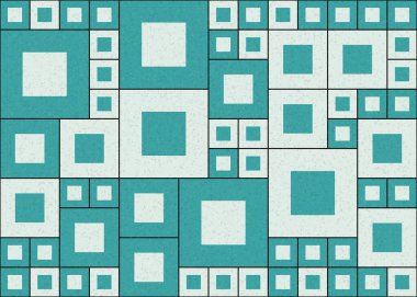 Soyut Geometrik Desen, üretken hesaplama sanatı çizimi  