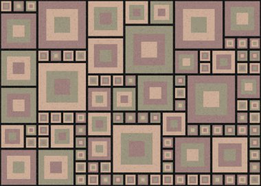 Soyut Geometrik Desen, üretken hesaplama sanatı çizimi  