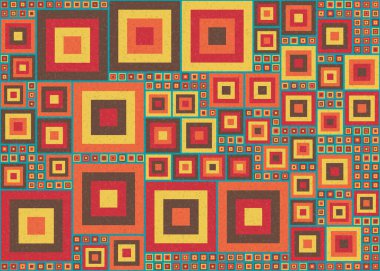 Soyut Geometrik Desen, üretken hesaplama sanatı çizimi  