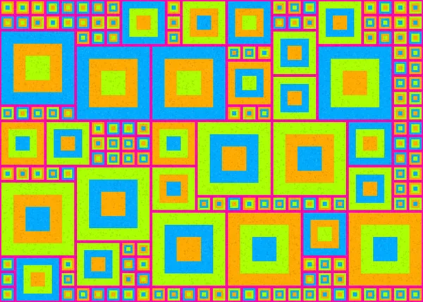 Absztrakt Szín Geometrikus Csempe Minta Generatív Számítógépes Művészeti Illusztráció Tervezési — Stock Vector