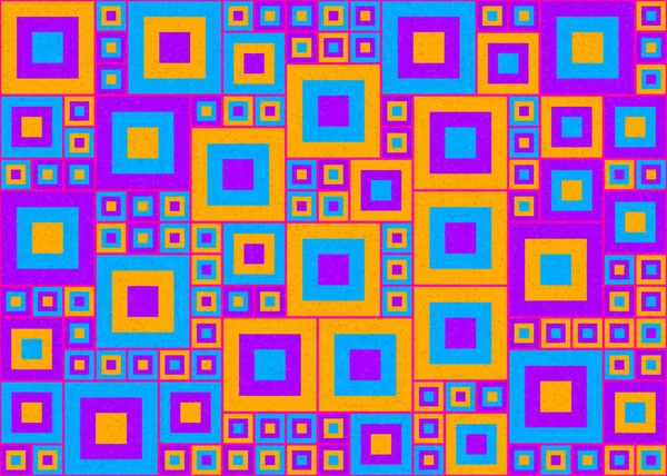 Abstract Color Geometric Tileable Pattern Generative Computational Art Illustration Elemento —  Vetores de Stock