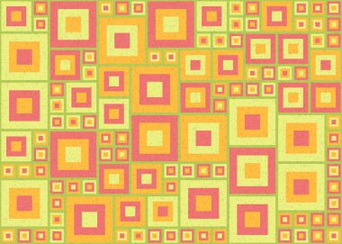 Soyut Geometrik Desen, üretken hesaplama sanatı çizimi  