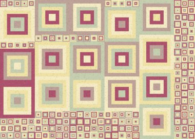 Soyut Geometrik Desen, üretken hesaplama sanatı çizimi  