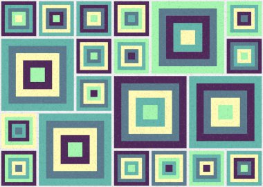 Soyut Geometrik Desen, üretken hesaplama sanatı çizimi  