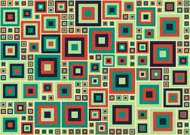 Soyut Geometrik Desen, üretken hesaplama sanatı çizimi  