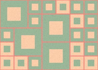 Soyut Geometrik Desen, üretken hesaplama sanatı çizimi  