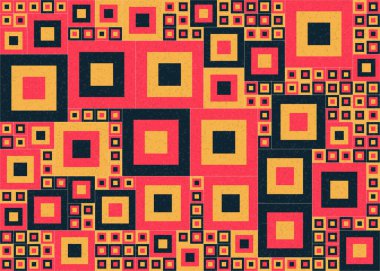 Soyut Geometrik Desen, üretken hesaplama sanatı çizimi  